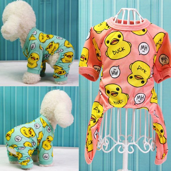 cute duck dog pajamas cotton small dog clothes chihuahua yorkie bichon pug costume puppy clothing for dog jumpsuit drop shipping
cute duck dog pajamas cotton small dog clothes chihuahua yorkie bichon pug costume puppy clothing for dog jumpsuit drop shipping