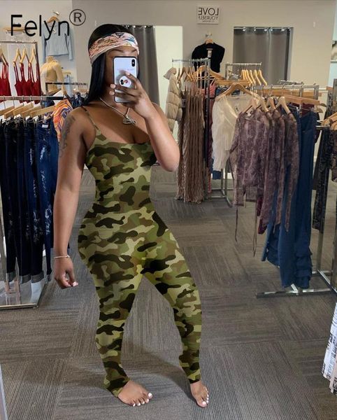 felyn 2020 new arrival jumpsuits camouflage spaghetti strap elastic summer casual bodycon rompers, Black;white
felyn 2020 new arrival jumpsuits camouflage spaghetti strap elastic summer casual bodycon rompers, Black;white