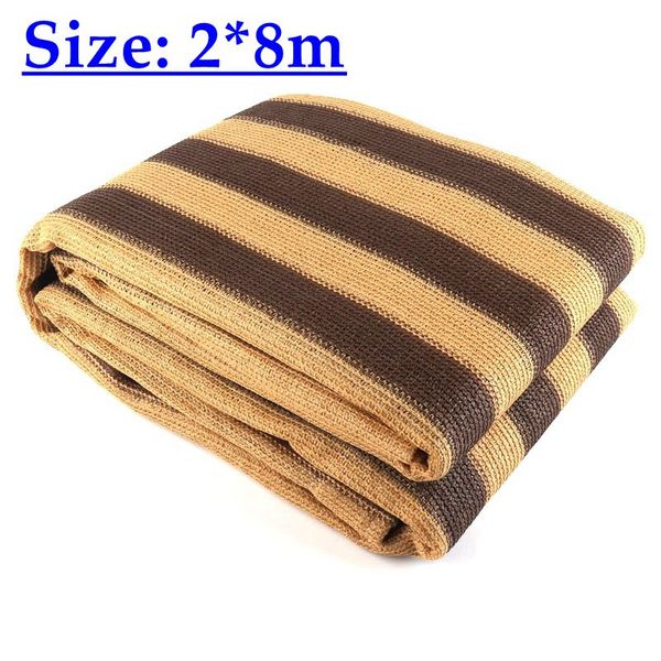 2x8m anti-uv brown yellow stripe sun shade net bonsai flowers protection cover sun shelter home garden shading nets
2x8m anti-uv brown yellow stripe sun shade net bonsai flowers protection cover sun shelter home garden shading nets