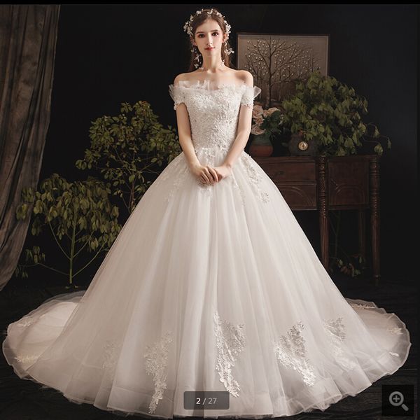 2020 new luxury white lace appliques ball gown wedding dress off the shoulder v neck beaded sequins court train bridal gowns sale
2020 new luxury white lace appliques ball gown wedding dress off the shoulder v neck beaded sequins court train bridal gowns sale