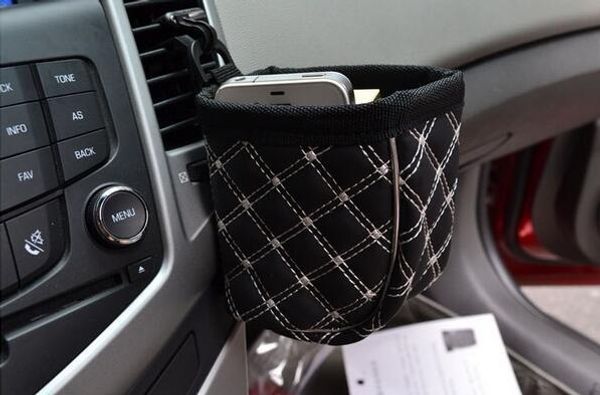1 pc car styling auto air vent outlet organizer for phone coin pen trash holder red white line black hanging storage bag 
1 pc car styling auto air vent outlet organizer for phone coin pen trash holder red white line black hanging storage bag