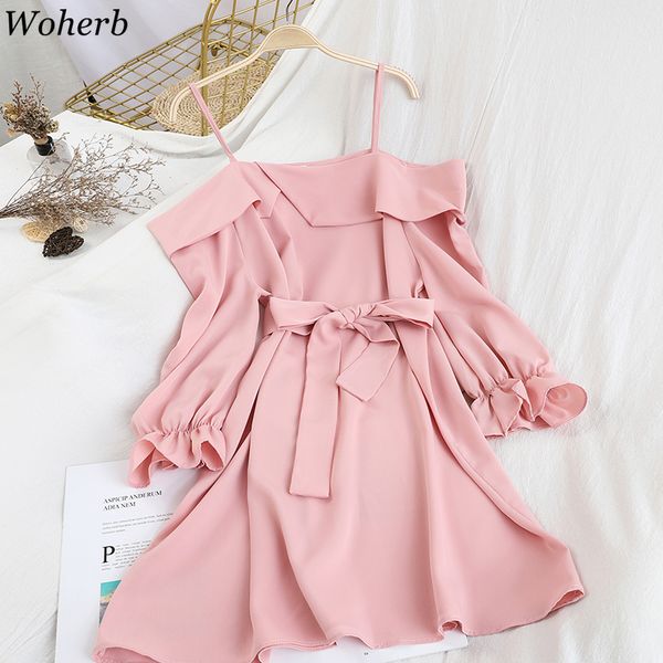 woherb dress women korean summer fashion clothes sweet slash neck foo shoulder vsetidos sling bandage high waist dresses, Black;gray
woherb dress women korean summer fashion clothes sweet slash neck foo shoulder vsetidos sling bandage high waist dresses, Black;gray