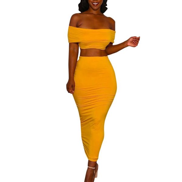 2 piece set women crop and long skirts two piece bodycon skirts set women for summer off shoulder crop, White
2 piece set women crop and long skirts two piece bodycon skirts set women for summer off shoulder crop, White
