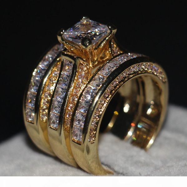 promotion women men jewelry 3-in-1 wedding ring 14kt yellow gold filled princess cut diamond engagement band ring, Slivery;golden
promotion women men jewelry 3-in-1 wedding ring 14kt yellow gold filled princess cut diamond engagement band ring, Slivery;golden