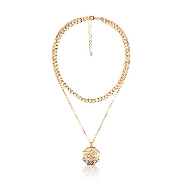 new accessories personality trend alloy pendant necklace accessories fashion retro thick chain necklace women, Silver
new accessories personality trend alloy pendant necklace accessories fashion retro thick chain necklace women, Silver