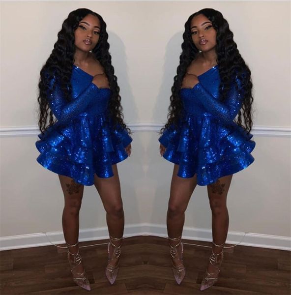 royal blue short prom dress blingbling sequins deep v neck single long sleeve ruffles tiered black girls cocktail party dress robe de soiree
royal blue short prom dress blingbling sequins deep v neck single long sleeve ruffles tiered black girls cocktail party dress robe de soiree