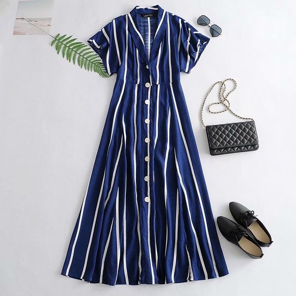 chic women dresses summer 2020 new fashion striped pattern short sleeve modern girl long dresses, Black;gray
chic women dresses summer 2020 new fashion striped pattern short sleeve modern girl long dresses, Black;gray