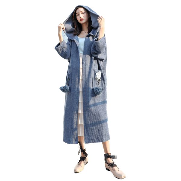 blue women's trench coat female warm fashion big hat loose long knitted cardigan solid color sweater 2020 autumn winter coat 95q, Tan;black
blue women's trench coat female warm fashion big hat loose long knitted cardigan solid color sweater 2020 autumn winter coat 95q, Tan;black