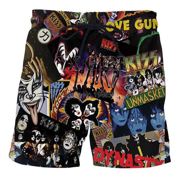 new fashion short pants kiss band funny 3d prints shorts women men hipster beach shorts ing, White;black
new fashion short pants kiss band funny 3d prints shorts women men hipster beach shorts ing, White;black