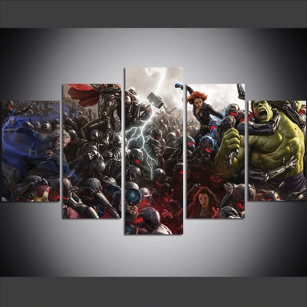 5 piece large size canvas wall art pictures creative movie avengers hero character art print oil painting for living room
5 piece large size canvas wall art pictures creative movie avengers hero character art print oil painting for living room