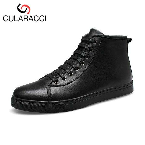 cularacci plus size 37-48 men genuine leather ankle boots winter warm plush lace up flats boots high leisure male footwear, Black
cularacci plus size 37-48 men genuine leather ankle boots winter warm plush lace up flats boots high leisure male footwear, Black