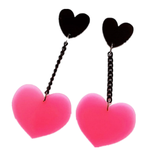 2020 new romantic acrylic love black pink double big heart earrings for women fashion long dangle earring pendientes mujer moda, Silver
2020 new romantic acrylic love black pink double big heart earrings for women fashion long dangle earring pendientes mujer moda, Silver