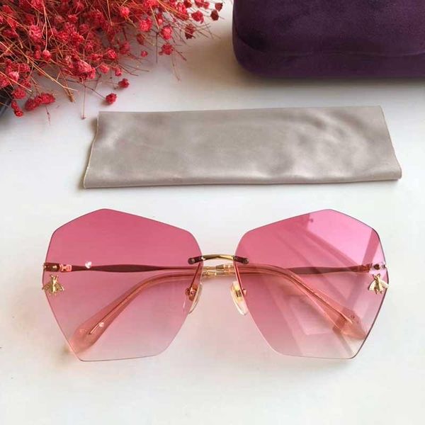 gg0317 little bee red fashion brand sunglasses designer men and women frameless uv400 lens gold plated color lens gold metal frame glasses, White;black
gg0317 little bee red fashion brand sunglasses designer men and women frameless uv400 lens gold plated color lens gold metal frame glasses, White;black