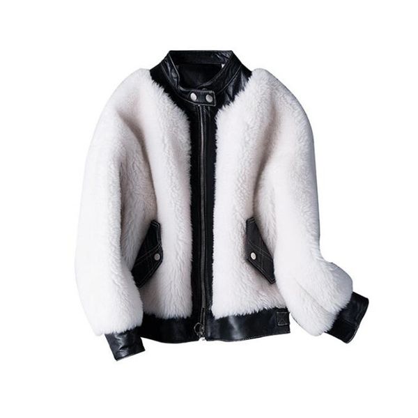 2019 new sutumn winter splicing short women imitation fur coat fashion casual stand collar shearling fake fur coat and jackets, Black
2019 new sutumn winter splicing short women imitation fur coat fashion casual stand collar shearling fake fur coat and jackets, Black