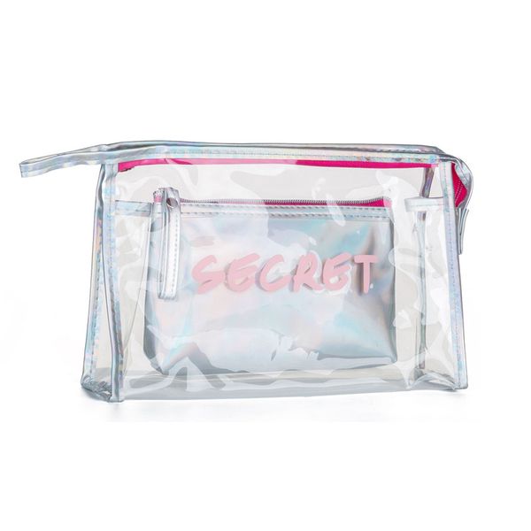 miyahouse 2 pcs/set laser cosmetic bag women make up pouch transparent travel beauty organizer for female clear makeup bag
miyahouse 2 pcs/set laser cosmetic bag women make up pouch transparent travel beauty organizer for female clear makeup bag