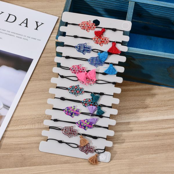 12pc/lot fatima hand charms bracelets set braided adjustable rope short tassel chain elastic bracelet wristband handmade jewelry, Golden;silver
12pc/lot fatima hand charms bracelets set braided adjustable rope short tassel chain elastic bracelet wristband handmade jewelry, Golden;silver