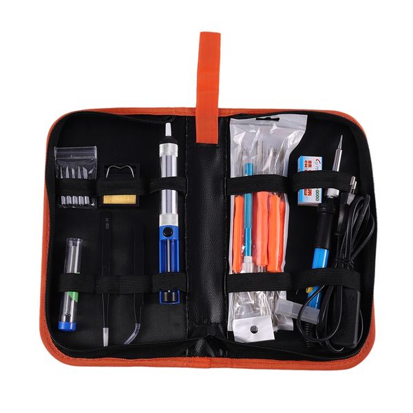 eu plug 220v 60w adjustable temperature electric soldering iron kit+5pcs tips portable welding repair tool tweezers hobby knife
eu plug 220v 60w adjustable temperature electric soldering iron kit+5pcs tips portable welding repair tool tweezers hobby knife