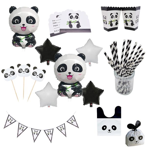party decoration cute panda foil balloon animal theme supplies kids birthday disposable tableware set banner straws decorations
party decoration cute panda foil balloon animal theme supplies kids birthday disposable tableware set banner straws decorations