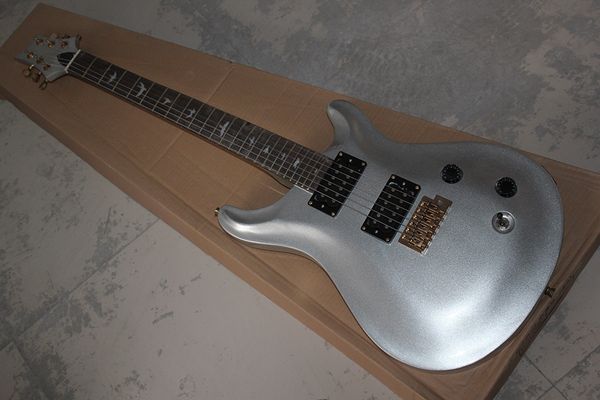 factory custom silver electric guitar with gold hardware,bird fret inlay,rosewood fretboard,can be customized
factory custom silver electric guitar with gold hardware,bird fret inlay,rosewood fretboard,can be customized
