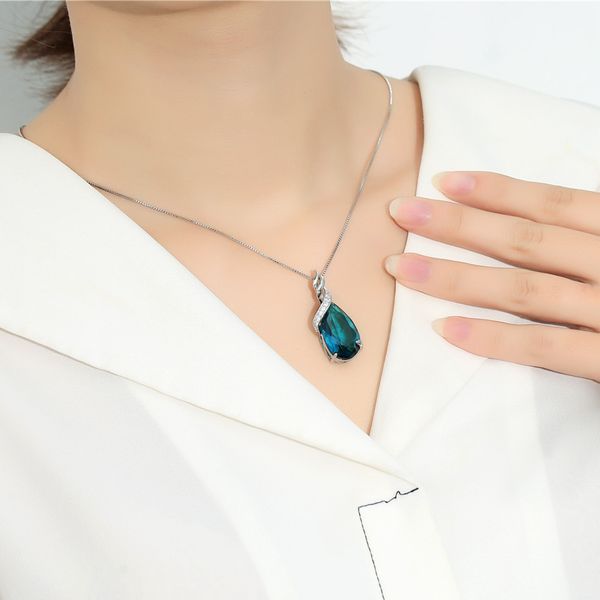 925 silver color necklace jewelry blue pendants gemstone natural necklace woman 925 jewelry bizuteria sapphire pendants jewelry
925 silver color necklace jewelry blue pendants gemstone natural necklace woman 925 jewelry bizuteria sapphire pendants jewelry