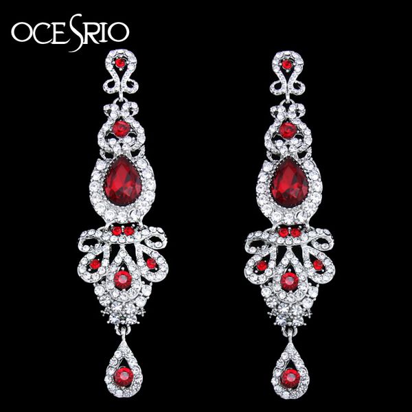 ocesrio luxury long red earrings for wedding women crystal big earrings with stones fashion jewelry pendientes mujer ers-h41, Golden
ocesrio luxury long red earrings for wedding women crystal big earrings with stones fashion jewelry pendientes mujer ers-h41, Golden