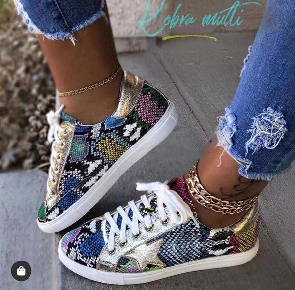 2019 snake pu women's shoes flat bottom sneakers skate shoes small white sneak 9086, Black
2019 snake pu women's shoes flat bottom sneakers skate shoes small white sneak 9086, Black