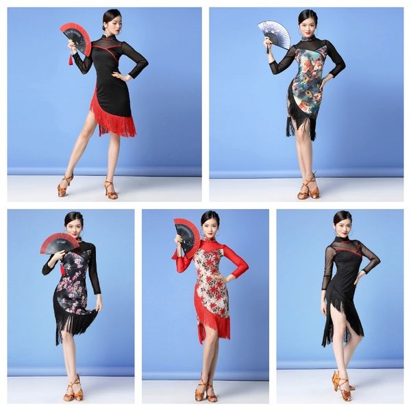 леди женщина cheongsam платье кисточка сетка печать танец бальная salsa tango latin самба чистой пряжа бахрома cheongsam платье 909-507, Black;red
леди женщина cheongsam платье кисточка сетка печать танец бальная salsa tango latin самба чистой пряжа бахрома cheongsam платье 909-507, Black;red