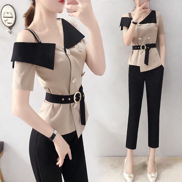 off shoulder trendy two piece set summer costumes for women stylish women's suit ensemble femme deux pieces conjunto feminino, White
off shoulder trendy two piece set summer costumes for women stylish women's suit ensemble femme deux pieces conjunto feminino, White
