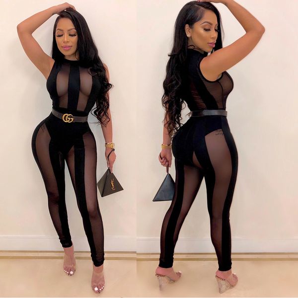 slim mesh gauze jumpsuit women's jumpsuits rompers women's long pants nightclub jumpsuits without belt long pants, Black;white
slim mesh gauze jumpsuit women's jumpsuits rompers women's long pants nightclub jumpsuits without belt long pants, Black;white
