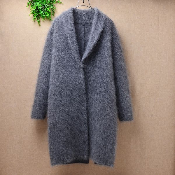 mujer femme heavy thick warm winter loose medium long hairy mink cashmere cardigan turn-down collar angora fur sweater coat, White
mujer femme heavy thick warm winter loose medium long hairy mink cashmere cardigan turn-down collar angora fur sweater coat, White