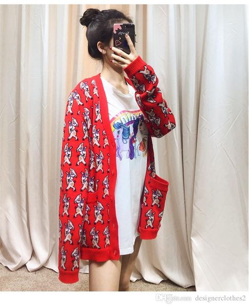 fashion womens sweaters cardigan with designer tile style pig print clothes brand red casual warm knitwear, White;black
fashion womens sweaters cardigan with designer tile style pig print clothes brand red casual warm knitwear, White;black