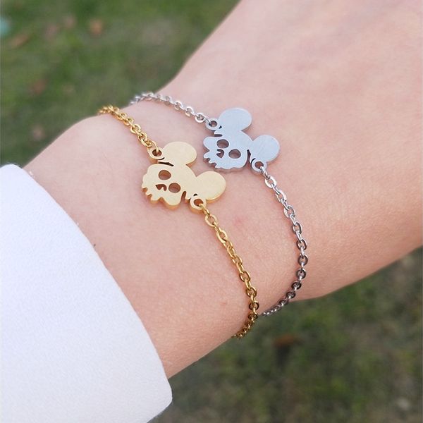 10 pcs cool mouse bracelet women gold silver simple ears skull bracelet fashion jewelry pulseras hombre birthday gift wholesale, Golden;silver
10 pcs cool mouse bracelet women gold silver simple ears skull bracelet fashion jewelry pulseras hombre birthday gift wholesale, Golden;silver