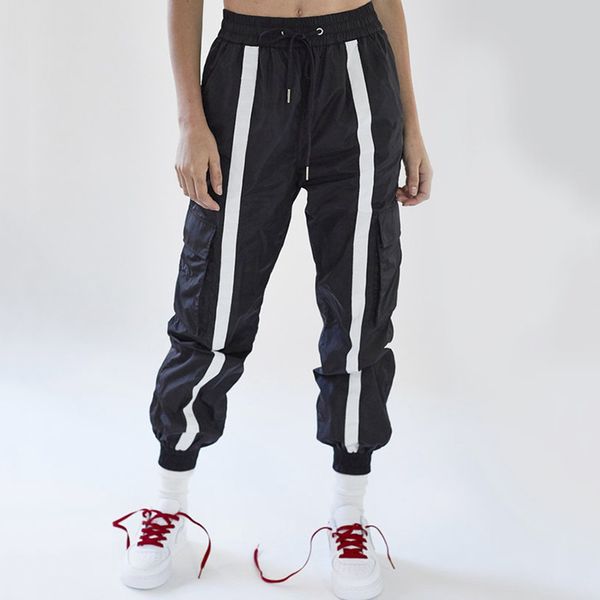 front striped drawstring sweatpants 2018 women hip hop track pants fashion black and white harem pants joggers pantalon, Black;white
front striped drawstring sweatpants 2018 women hip hop track pants fashion black and white harem pants joggers pantalon, Black;white