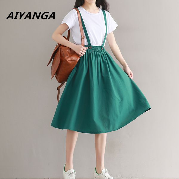 women linen cotton long strap skirts girls elastic waist a-line maxi skirts overalls vintage summer skirt faldas saia, Black;gray
women linen cotton long strap skirts girls elastic waist a-line maxi skirts overalls vintage summer skirt faldas saia, Black;gray