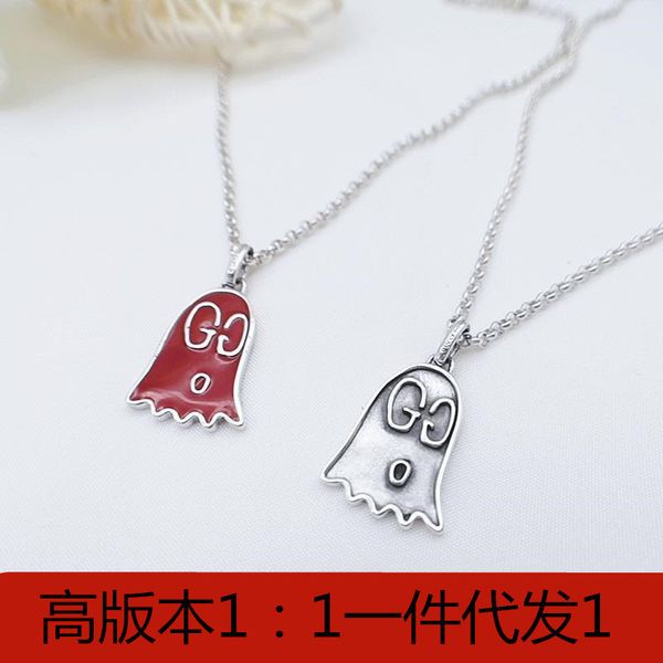 s925 sterling silver necklace red and white double g diluent enamel little ghost necklace silver fashion pendant choker
s925 sterling silver necklace red and white double g diluent enamel little ghost necklace silver fashion pendant choker