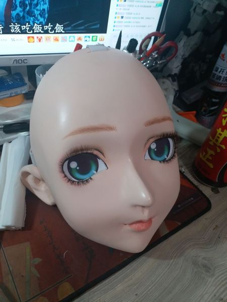 new 39) handmade female silicone rubber face mask cosplay kigurumi mask crossdresser bjd doll kigurumi japan kig anime masks with wig, Black;red
new 39) handmade female silicone rubber face mask cosplay kigurumi mask crossdresser bjd doll kigurumi japan kig anime masks with wig, Black;red