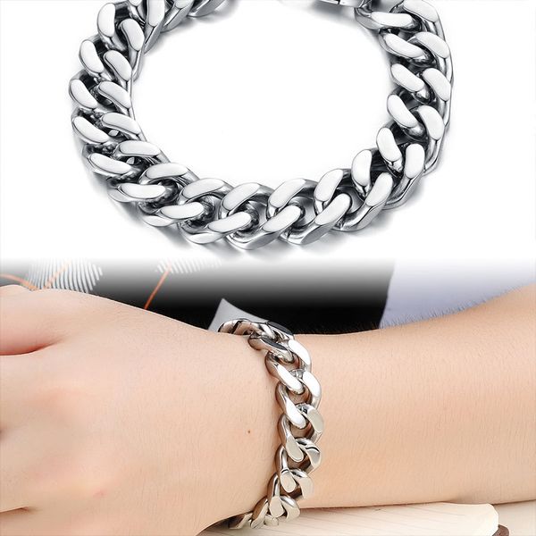 jewelry korean male section steel cuba chain men mj bracelet homme trend stainless ornaments pulseira masculina pulseras hombre, Golden;silver
jewelry korean male section steel cuba chain men mj bracelet homme trend stainless ornaments pulseira masculina pulseras hombre, Golden;silver
