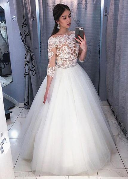 иллюзия кружева лиф свадебное платье половина рукава плеча бальное платье длиной до пола, классическая принцесса 2019 свадебные платья настр, White
иллюзия кружева лиф свадебное платье половина рукава плеча бальное платье длиной до пола, классическая принцесса 2019 свадебные платья настр, White