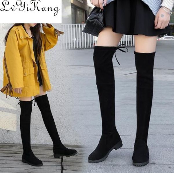 thigh high boots female winter boots women over the knee flat stretch fashion shoes 2020 black botas mujer size 35-41
thigh high boots female winter boots women over the knee flat stretch fashion shoes 2020 black botas mujer size 35-41