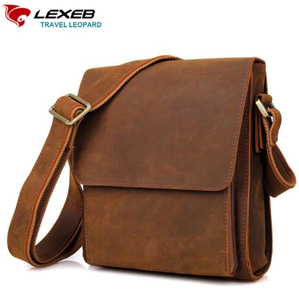 lexeb vintage cowhide small flaps men's genuine leather shoulder bag craze horse crossbody messenger bags casual in brown
lexeb vintage cowhide small flaps men's genuine leather shoulder bag craze horse crossbody messenger bags casual in brown