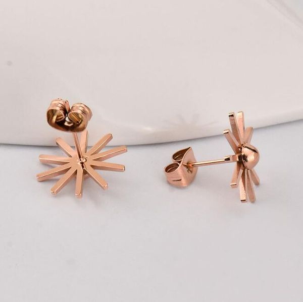 new arrival 316l surgical stainless steel sun flower stud earrings ip rose gold high polished women jewelry, Golden;silver
new arrival 316l surgical stainless steel sun flower stud earrings ip rose gold high polished women jewelry, Golden;silver
