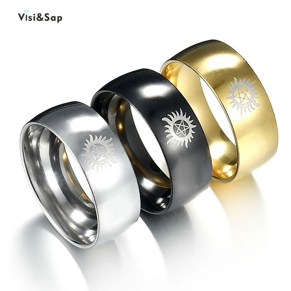 visisap supernatural dean sun star engrave rings for women stainless steel party gifts ring fashion jewelry supplier s-r93, Golden;silver
visisap supernatural dean sun star engrave rings for women stainless steel party gifts ring fashion jewelry supplier s-r93, Golden;silver