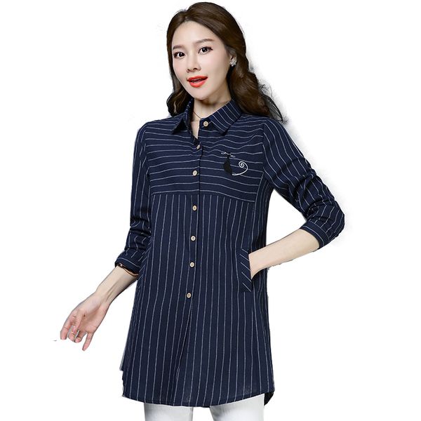 long sleeve casual retro elegant blouse shirt loose plus size chic shirts women clothes fashion stripe harajuku blouses, White 
long sleeve casual retro elegant blouse shirt loose plus size chic shirts women clothes fashion stripe harajuku blouses, White