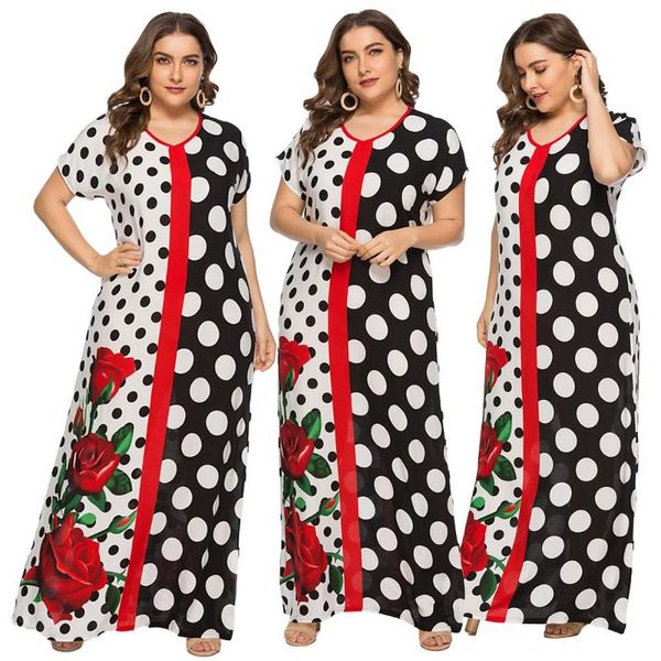 muslim women printed summer abaya long maxi dress islamic kaftan robes plus size polka dot flower dubai loose arab clothing new, Red
muslim women printed summer abaya long maxi dress islamic kaftan robes plus size polka dot flower dubai loose arab clothing new, Red
