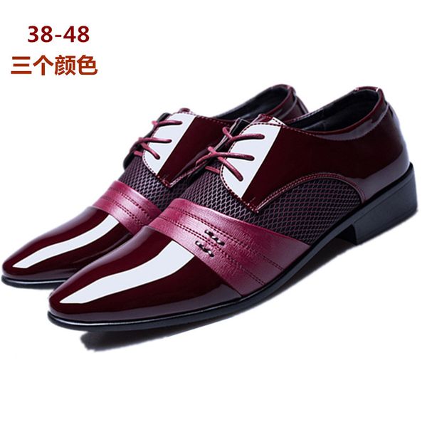 new style creative fashion plus-size men's shoes business dress shoes spring 4748 oversize leather shoes, Black 
new style creative fashion plus-size men's shoes business dress shoes spring 4748 oversize leather shoes, Black