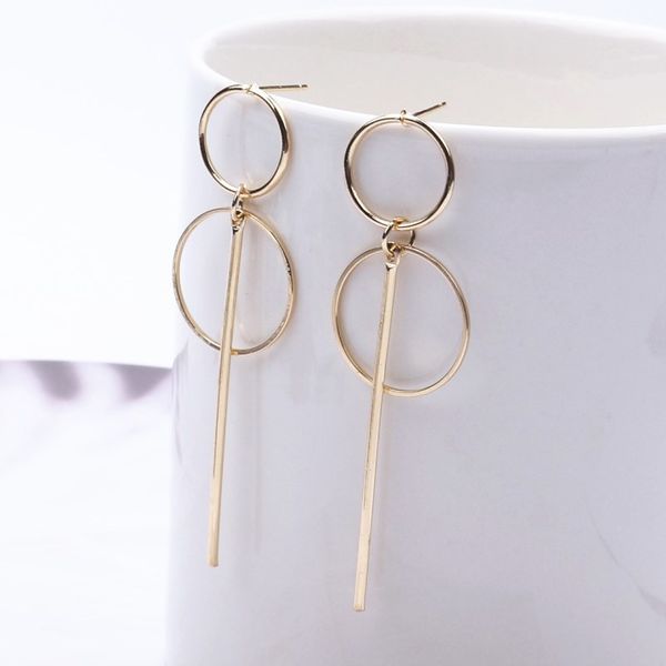new fashion earrings punk simple gold silver long section tassel pendant size circle drop earrings for women gifts wholesale 346
new fashion earrings punk simple gold silver long section tassel pendant size circle drop earrings for women gifts wholesale 346