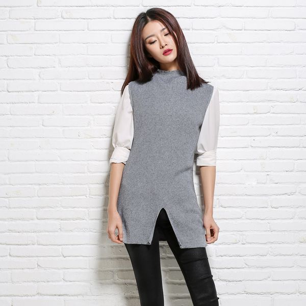casual sleeveless sweaters o-neck autumn women sweater vest solid color wool knitted vest ladies winter jumper 2018, Black;white
casual sleeveless sweaters o-neck autumn women sweater vest solid color wool knitted vest ladies winter jumper 2018, Black;white