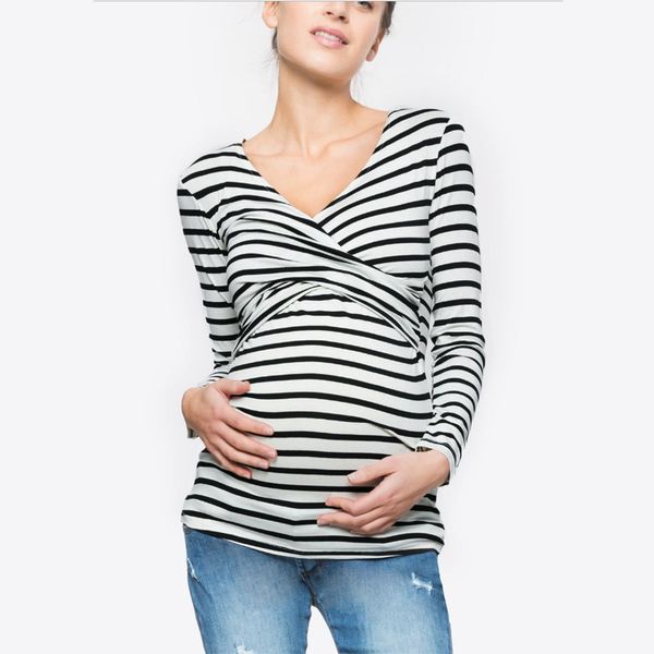 Ladies Pregnant Women Breastfeeding Stripe Long Sleeve Blouse Tops Shirt autumn ropa premama embarazadas ropa para mujer 2020
Ladies Pregnant Women Breastfeeding Stripe Long Sleeve Blouse Tops Shirt autumn ropa premama embarazadas ropa para mujer 2020