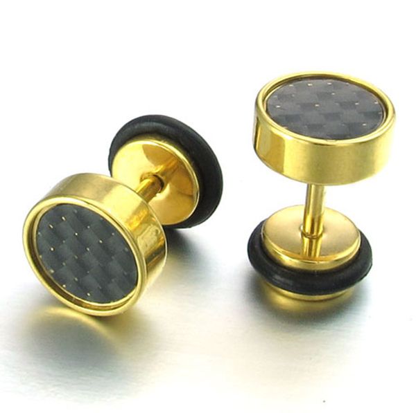 stainless steel silvery black carbon fiber decorated exquisite designed earrings women's cuban stylish jewelry size:8-12, Silver
stainless steel silvery black carbon fiber decorated exquisite designed earrings women's cuban stylish jewelry size:8-12, Silver