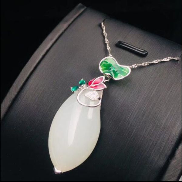 natural chinese hetian white jade inlaid lotus and lotus leaves pendant beautiful 925 silver necklace for women christmas's gif
natural chinese hetian white jade inlaid lotus and lotus leaves pendant beautiful 925 silver necklace for women christmas's gif